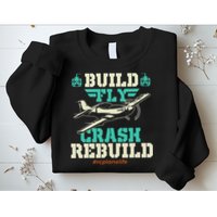 Build Fly Crash Rebuild RC Airplane Pilot RC Plane Sweatshirt