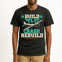 Build Fly Crash Rebuild RC Airplane Pilot RC Plane Tall T-Shirt