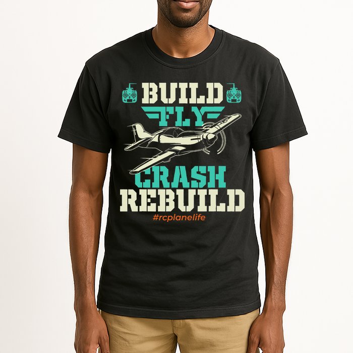 Build Fly Crash Rebuild RC Airplane Pilot RC Plane Tall T-Shirt