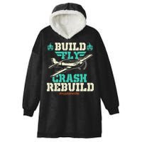 Build Fly Crash Rebuild RC Airplane Pilot RC Plane Hooded Wearable Blanket