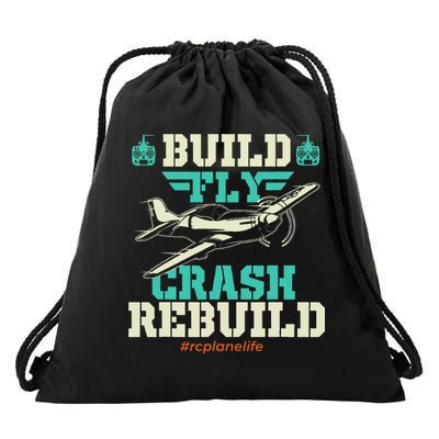 Build Fly Crash Rebuild RC Airplane Pilot RC Plane Drawstring Bag