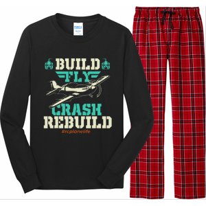 Build Fly Crash Rebuild RC Airplane Pilot RC Plane Long Sleeve Pajama Set