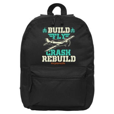 Build Fly Crash Rebuild RC Airplane Pilot RC Plane 16 in Basic Backpack