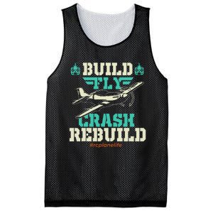 Build Fly Crash Rebuild RC Airplane Pilot RC Plane Mesh Reversible Basketball Jersey Tank