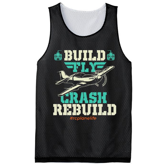 Build Fly Crash Rebuild RC Airplane Pilot RC Plane Mesh Reversible Basketball Jersey Tank