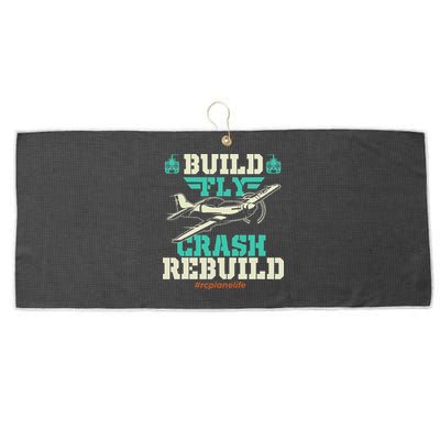 Build Fly Crash Rebuild RC Airplane Pilot RC Plane Large Microfiber Waffle Golf Towel
