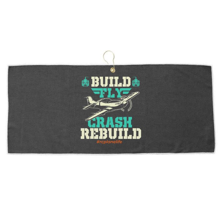 Build Fly Crash Rebuild RC Airplane Pilot RC Plane Large Microfiber Waffle Golf Towel