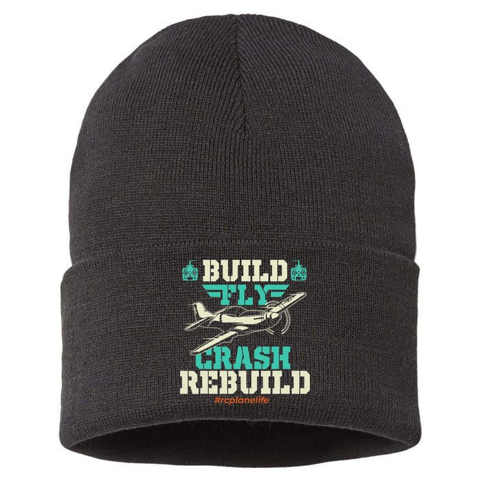 Build Fly Crash Rebuild RC Airplane Pilot RC Plane Sustainable Knit Beanie