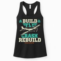 Build Fly Crash Rebuild RC Airplane Pilot RC Plane Womens Tank Top
