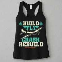 Build Fly Crash Rebuild RC Airplane Pilot RC Plane Womens Tank Top