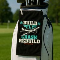Build Fly Crash Rebuild RC Airplane Pilot RC Plane Golf Towel