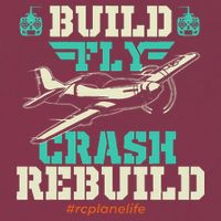 Build Fly Crash Rebuild RC Airplane Pilot RC Plane 16oz Travel Tumbler