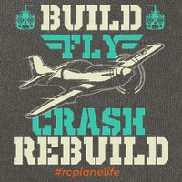 Build Fly Crash Rebuild RC Airplane Pilot RC Plane Cotton Canvas Backpack