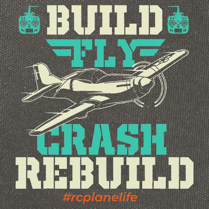 Build Fly Crash Rebuild RC Airplane Pilot RC Plane Cotton Canvas Backpack