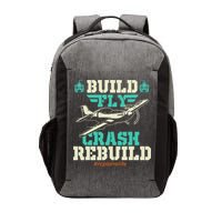 Build Fly Crash Rebuild RC Airplane Pilot RC Plane Vector Backpack