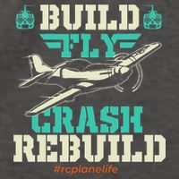 Build Fly Crash Rebuild RC Airplane Pilot RC Plane Vector Backpack