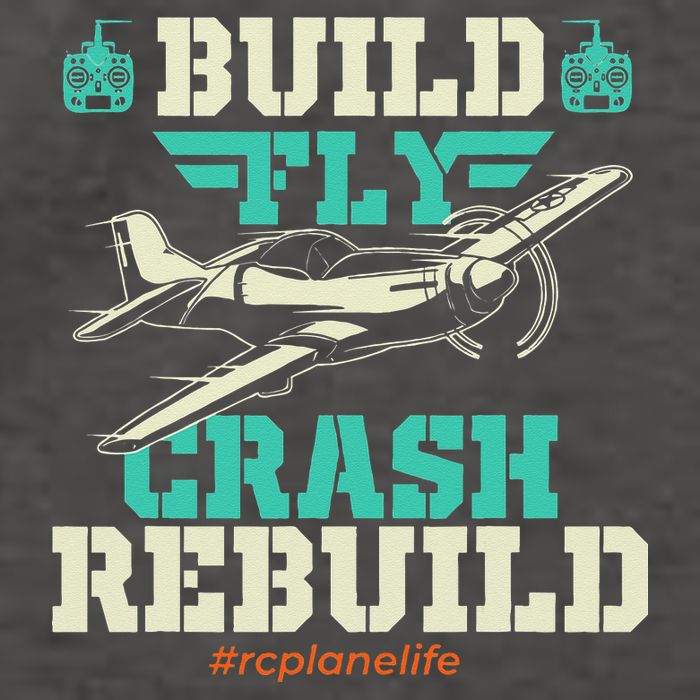 Build Fly Crash Rebuild RC Airplane Pilot RC Plane Vector Backpack