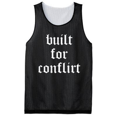 Built For Conflict Funny Gym Workout Lovers Mesh Reversible Basketball Jersey Tank