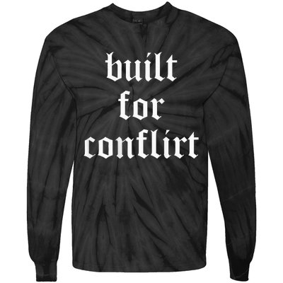 Built For Conflict Funny Gym Workout Lovers Tie-Dye Long Sleeve Shirt