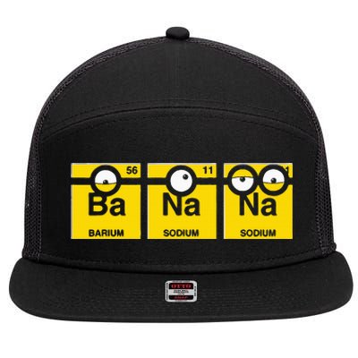 Banana Funny Chemistry 7 Panel Mesh Trucker Snapback Hat