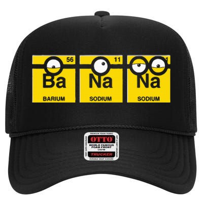 Banana Funny Chemistry High Crown Mesh Back Trucker Hat