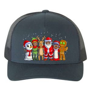 Black Family Christmas Afro African American Santa Xmas Yupoong Adult 5-Panel Trucker Hat