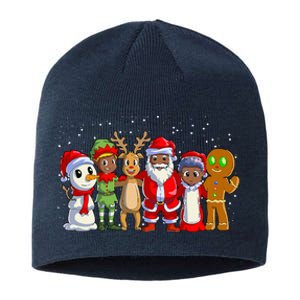 Black Family Christmas Afro African American Santa Xmas Sustainable Beanie