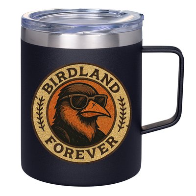 Birdland Forever Cool Retro Oriole Gift For Women 12oz Stainless Steel Coffee Mug