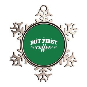 But First Coffee Metallic Star Ornament