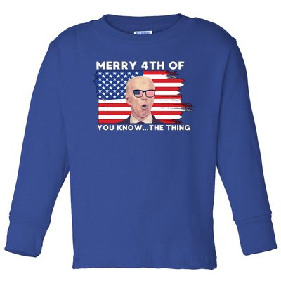 Best Funny Confused Biden Merry 4th Of July Meaningful Gift Toddler Long Sleeve Shirt