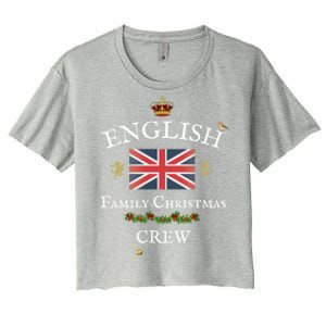 British Family Christmas Crew Union Jack Flag United Kingdom Cool Gift Women's Crop Top Tee