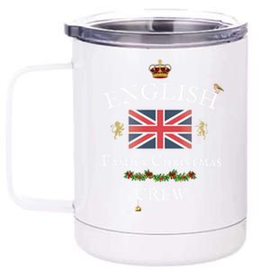 British Family Christmas Crew Union Jack Flag United Kingdom Cool Gift 12 oz Stainless Steel Tumbler Cup