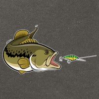 Bass Fish Chasing Lure Hook Fishing Fan Cotton Canvas Backpack