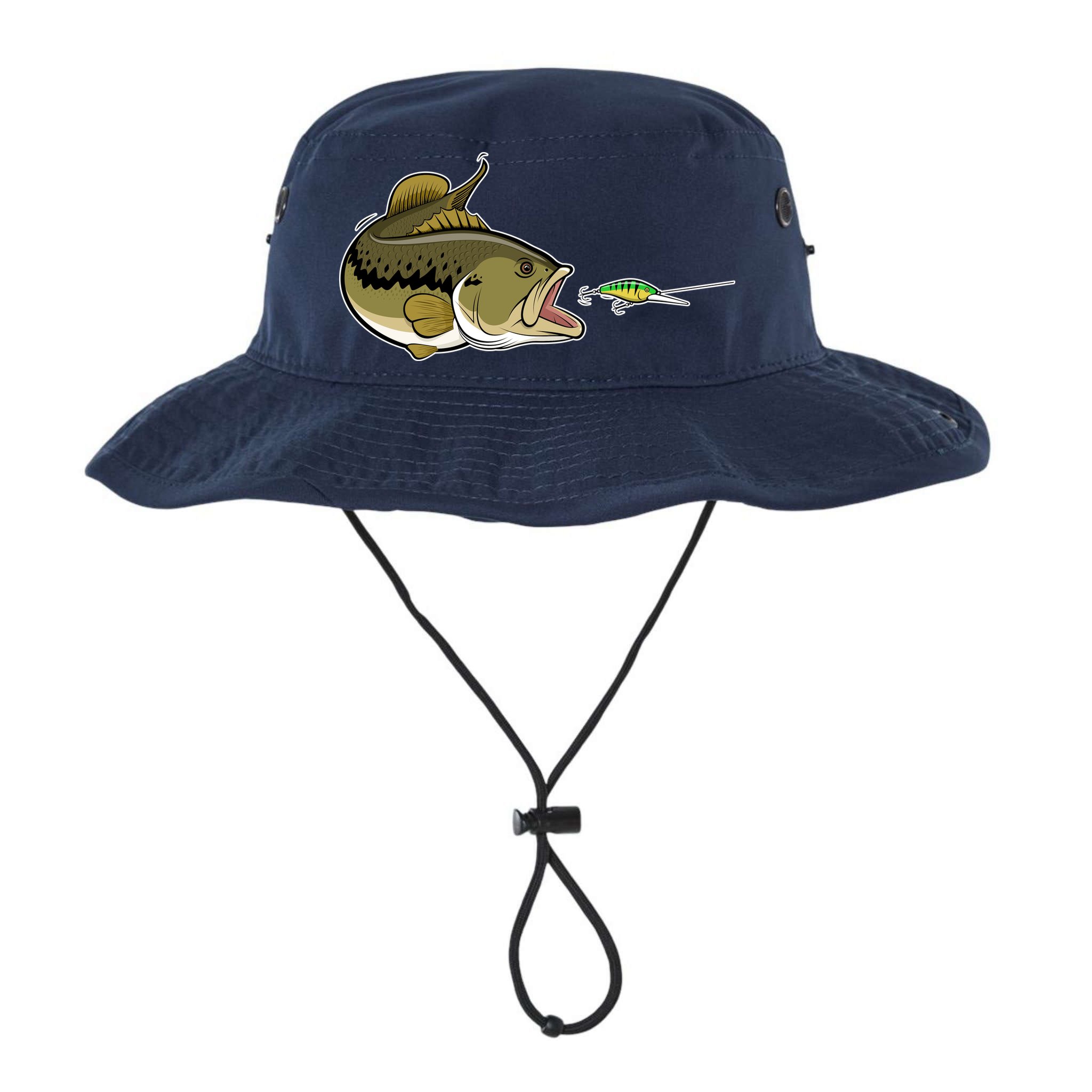Bass Fish Chasing Lure Hook Fishing Fan Bucket Hat