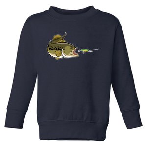 Bass Fish Chasing Lure Hook Fishing Fan Toddler Sweatshirt