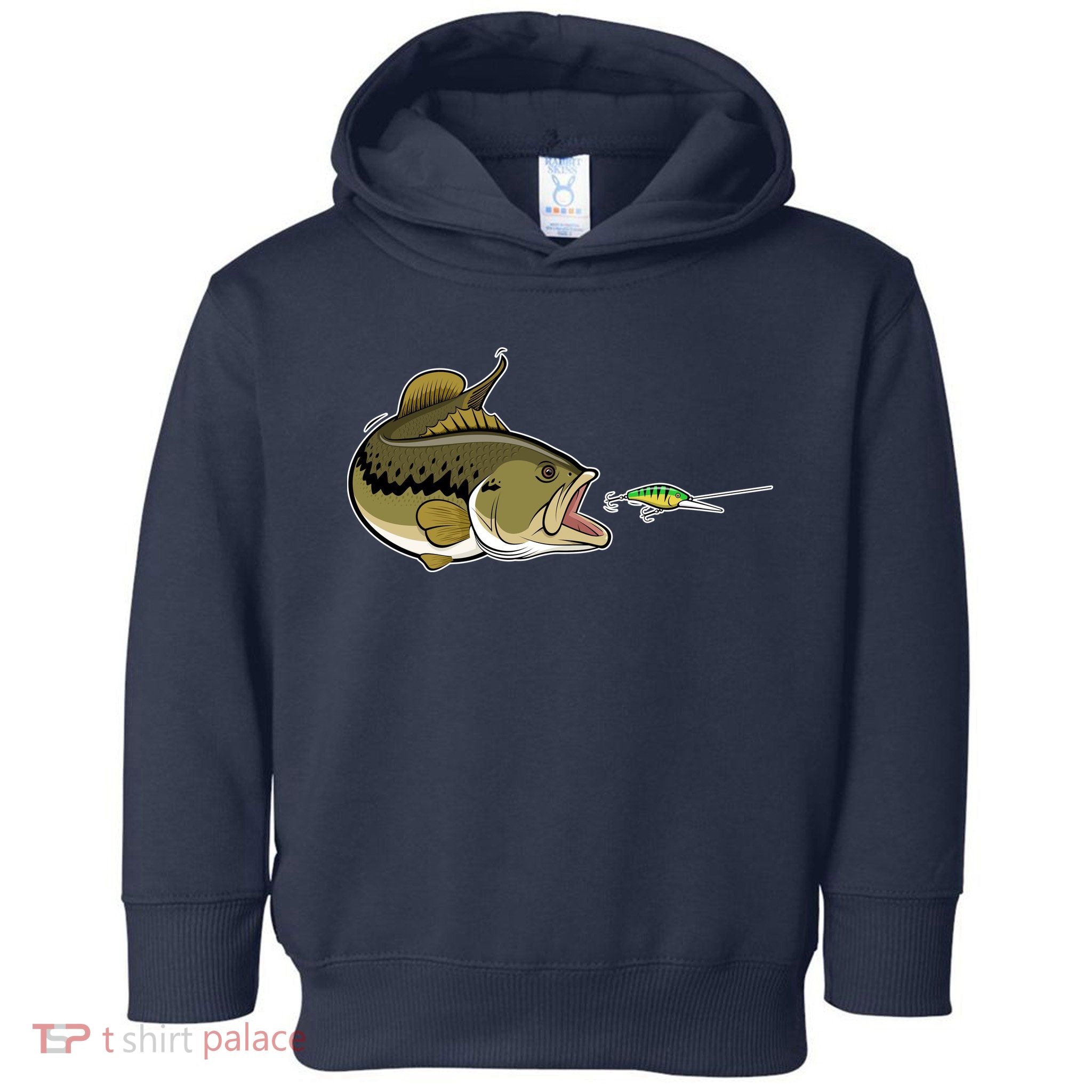 Bass Fish Chasing Lure Hook Fishing Fan Toddler Hoodie