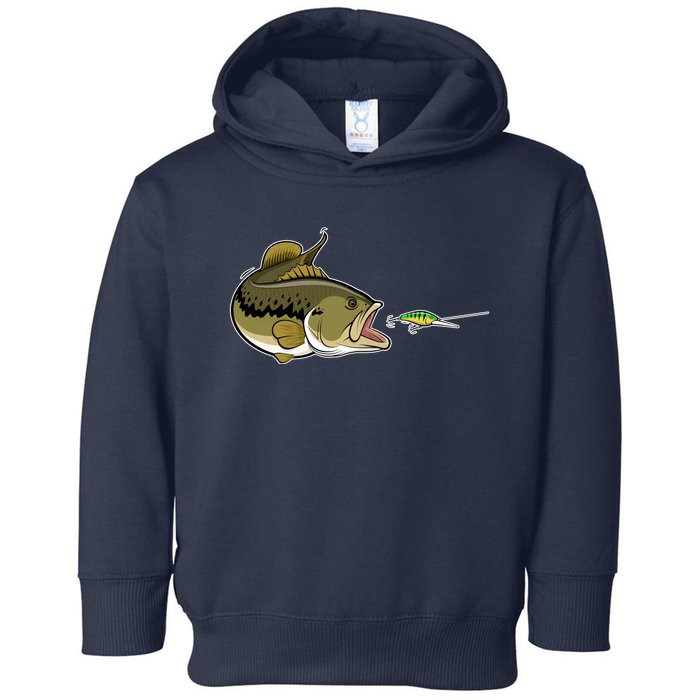 Bass Fish Chasing Lure Hook Fishing Fan Toddler Hoodie