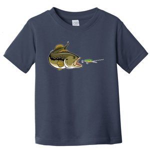 Bass Fish Chasing Lure Hook Fishing Fan Toddler T-Shirt