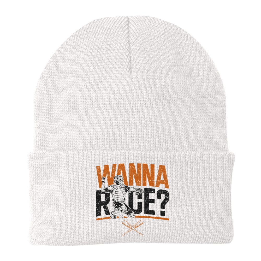 Baseball Fan Catcher Vintage Wanna Race Beanie