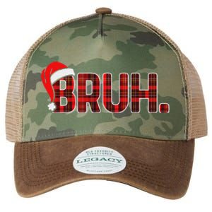 Bruh Funny Christmas Plaid Ns Xmas Pajamas Legacy Tie Dye Trucker Hat