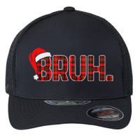 Bruh Funny Christmas Plaid Ns Xmas Pajamas Flexfit Unipanel Trucker Cap