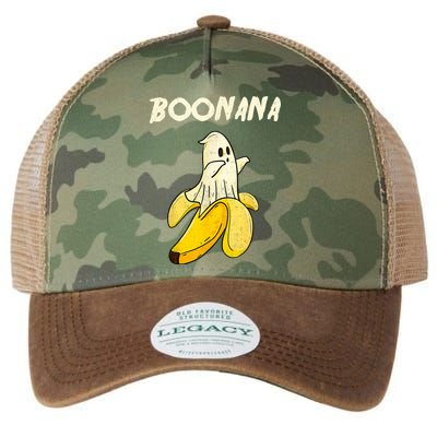 Boonana Funny Cute Banana Ghost Halloween Banana Lover Gifts Legacy Tie Dye Trucker Hat