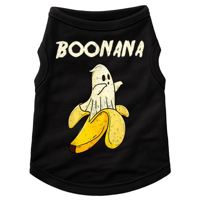 Boonana Funny Cute Banana Ghost Halloween Banana Lover Gifts Doggie Tank
