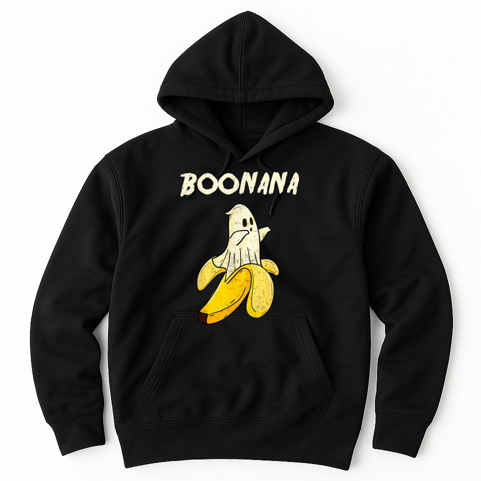 Boonana Funny Cute Banana Ghost Halloween Banana Lover Gifts Hoodie