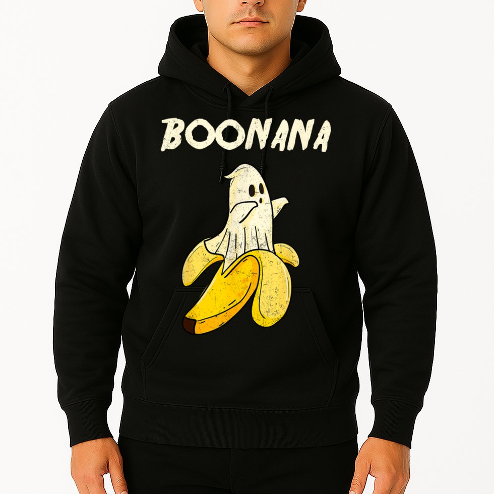 Boonana Funny Cute Banana Ghost Halloween Banana Lover Gifts Hoodie