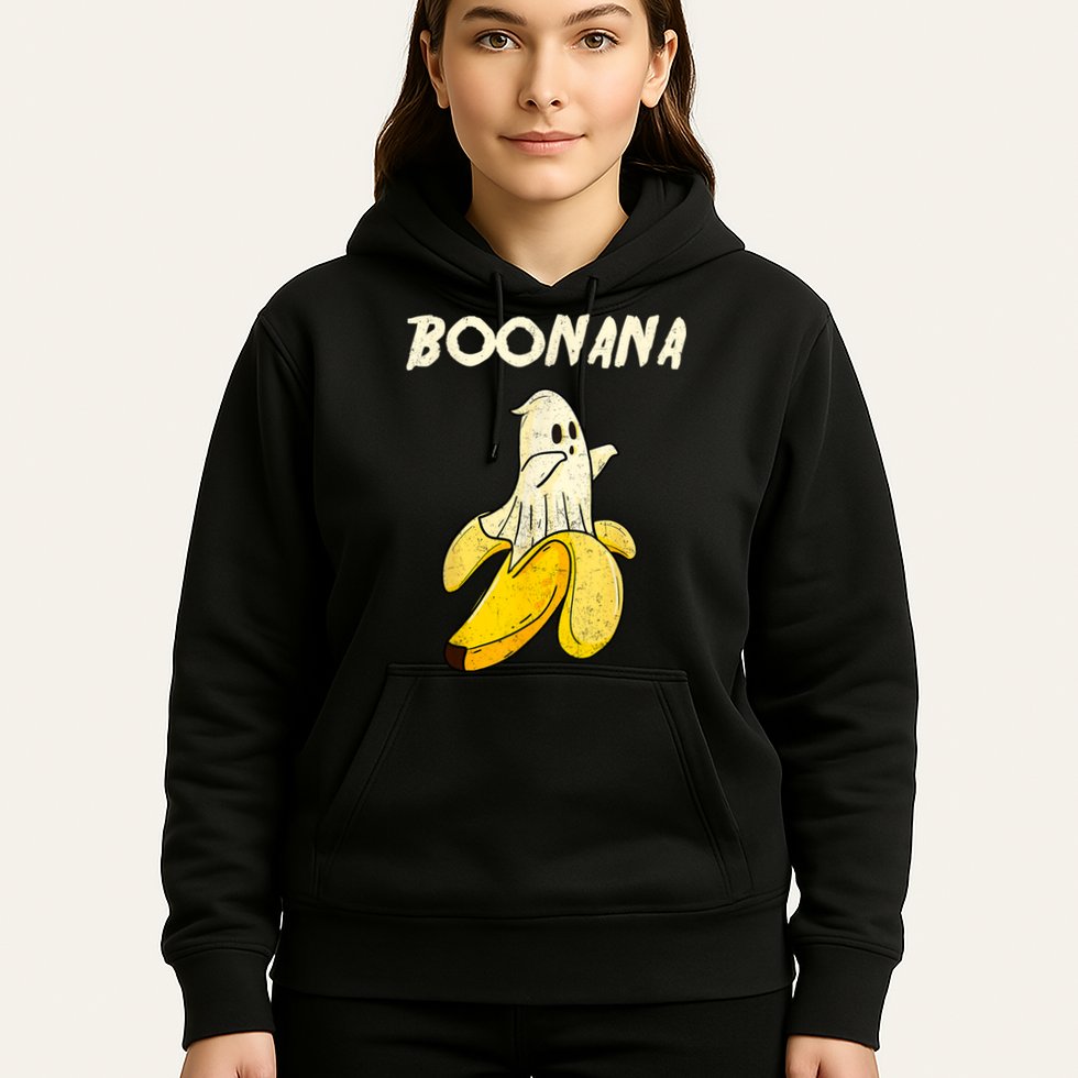 Boonana Funny Cute Banana Ghost Halloween Banana Lover Gifts Hoodie