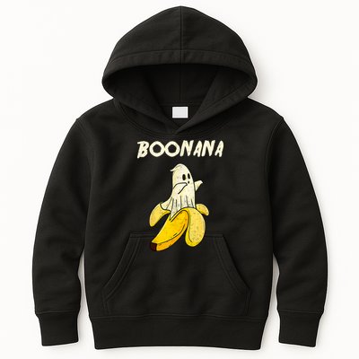 Boonana Funny Cute Banana Ghost Halloween Banana Lover Gifts Kids Hoodie