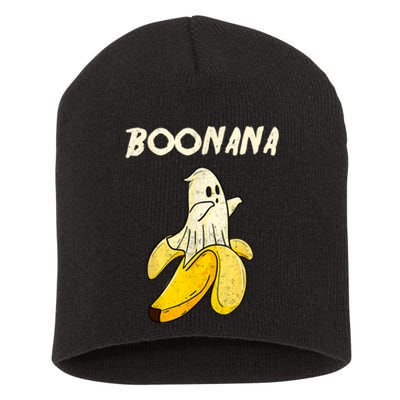 Boonana Funny Cute Banana Ghost Halloween Banana Lover Gifts Short Acrylic Beanie