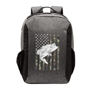 Bass Fishing Camouflage Flag Big Mouth On Back Vector Backpack