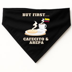 But First Cafecito & Arepa Colombian Coffe With Arepa USA-Made Doggie Bandana